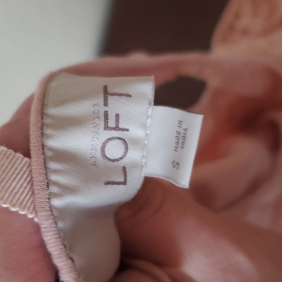 Ann Taylor Loft sz S soft pink sleeveless with mesh top. 🌛 - Picture 8 of 8